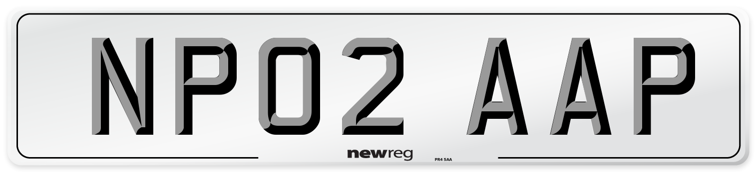NP02 AAP Number Plate from New Reg
